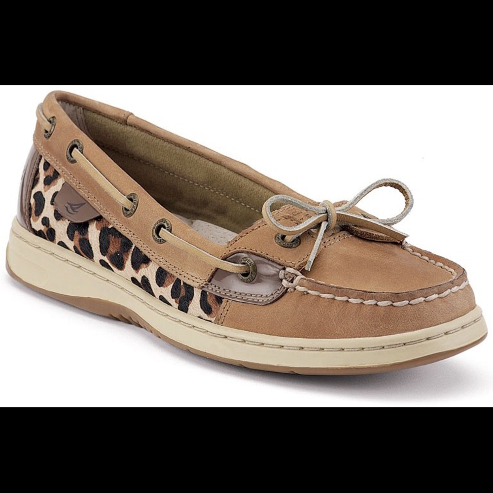 Sperry Angelfish leopard pony hair size 7.5